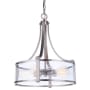 Craftmade Elliot 5 Light 17" Wide Pendant with Clear Glass Shade Brushed Polished Nickel