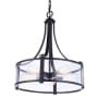 Craftmade Elliot 5 Light 17" Wide Pendant with Clear Glass Shade Flat Black