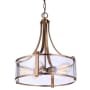 Craftmade Elliot 5 Light 17" Wide Pendant with Clear Glass Shade Satin Brass