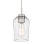 Craftmade Shayna 6" Wide Mini Pendant with Clear Glass Shade Brushed Polished Nickel