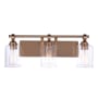 Craftmade Romero 3 Light 25" Wide Vanity Light with Clear Glass Shades Satin Brass