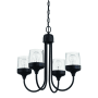 Craftmade Wrenn 4 Light 20" Wide Chandelier Flat Black