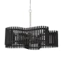 Craftmade Freeform 5 Light 36" Wide Abstract Chandelier Polished Nickel / Black