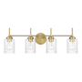 Craftmade Claire 4 Light 30" Wide Vanity Light Satin Brass