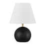 Craftmade Olive 12" Tall Buffet Table Lamp Flat Black / Satin Brass