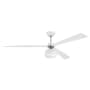 Craftmade Otto 60" 3 Blade Indoor Smart LED Ceiling Fan White / Polished Nickel