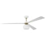 Craftmade Otto 60" 3 Blade Indoor Smart LED Ceiling Fan White / Satin Brass