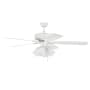 Craftmade Pro Plus 52" 5 Blade LED Indoor Ceiling Fan - 750 Lumens White / Washed Oak