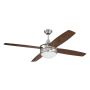 Craftmade Phaze II 52" 4 Blade Indoor LED Ceiling Fan Wood / Polished Nickel