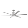 Craftmade Tate 65" 6 Blade Indoor / Outdoor Ceiling Fan Brushed Polished Nickel