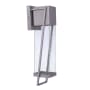 Craftmade Bryce 20" Tall LED Outdoor Wall Sconce with Water Glass Shade Brushed Titanium