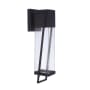 Craftmade Bryce 20" Tall LED Outdoor Wall Sconce with Water Glass Shade Midnight