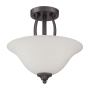 Craftmade Northlake 2 Light Semi-Flush Ceiling Fixture / Converts to Pendant Aged Bronze