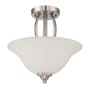 Craftmade Northlake 2 Light Semi-Flush Ceiling Fixture / Converts to Pendant Satin Nickel