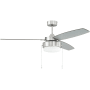 Craftmade Intrepid 52" 3 Blade LED Indoor Ceiling Fan Brushed Polished Nickel