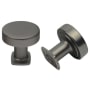 Crown Cabinet Hardware Modern 1-1/4 Inch Mushroom Cabinet Knob Dark Pewter