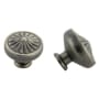 Crown Cabinet Hardware Deco 1-1/4 Inch Mushroom Cabinet Knob Satin Pewter