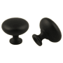 Crown Cabinet Hardware Modern 1-1/4 Inch Mushroom Cabinet Knob Matte Black