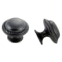 Crown Cabinet Hardware Rope 1-3/16 Inch Mushroom Cabinet Knob Weathered Black
