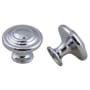 Crown Cabinet Hardware Sphere 1-3/8 Inch Mushroom Cabinet Knob Polished Chrome