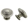 Crown Cabinet Hardware Sphere 1-3/8 Inch Mushroom Cabinet Knob Antique Silver