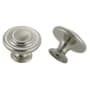 Crown Cabinet Hardware Sphere 1-3/8 Inch Mushroom Cabinet Knob Satin Nickel