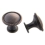 Crown Cabinet Hardware Rope 1-3/16 Inch Mushroom Cabinet Knob Oil Rubbed Bronze