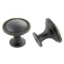 Crown Cabinet Hardware Rope 1-3/16 Inch Mushroom Cabinet Knob Weathered Black