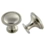 Crown Cabinet Hardware Rope 1-3/16 Inch Mushroom Cabinet Knob Satin Nickel