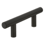 Crown Cabinet Hardware 2-1/2 Inch Center to Center Bar Cabinet Pull Matte Black