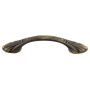 Crown Cabinet Hardware Deco 3 Inch Center to Center Arch Cabinet Pull Antique Satin Brass