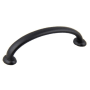Crown Cabinet Hardware Deco 3-3/4" Center to Center Arch Bow Cabinet Handle / Drawer Pull Matte Black