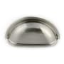 Crown Cabinet Hardware 3 Inch Center to Center Cup Cabinet Pull Satin Nickel