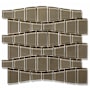 Cruz Bay Studio Ripple - 11" x 12" Block Random Wall Tile - Glossy, Matte Visual - Sold by Carton (10.56 SF/Carton) Smoke Gloss