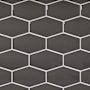 Cruz Bay Studio Long Hex - 11" x 11" Geometric Wall Tile - Glossy Visual - Sold by Carton (9.02 SF/Carton) Carbon Gloss