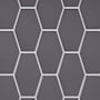 Cruz Bay Studio Long Hex - 11" x 11" Geometric Floor and Wall Tile - Matte Visual - Sold by Carton (9.02 SF/Carton) Carbon Matte