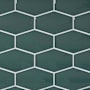 Cruz Bay Studio Long Hex - 11" x 11" Geometric Wall Tile - Glossy Visual - Sold by Carton (9.02 SF/Carton) Marine Gloss