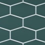 Cruz Bay Studio Long Hex - 11" x 11" Geometric Floor and Wall Tile - Matte Visual - Sold by Carton (9.02 SF/Carton) Marine Matte