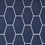 Cruz Bay Studio Long Hex - 11" x 11" Geometric Floor and Wall Tile - Matte Visual - Sold by Carton (9.02 SF/Carton) Deep Blue Matte