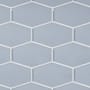 Cruz Bay Studio Long Hex - 11" x 11" Geometric Wall Tile - Glossy Visual - Sold by Carton (9.02 SF/Carton) Caribbean Blue Gloss