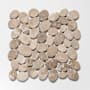 Cruz Bay Studio Coin Marble - 11" x 11" Pebble and Rock Floor and Wall Tile - Matte Visual - Sold by Carton (9.62 SF/Carton) Tan