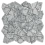 Cruz Bay Studio Fit Mosaic - 11" x 11" Pebble and Rock Floor and Wall Tile - Tumbled Visual - Sold by Carton (9.28 SF/Carton) Dove Grey