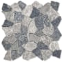 Cruz Bay Studio Fit Mosaic - 11" x 11" Pebble and Rock Floor and Wall Tile - Tumbled Visual - Sold by Carton (9.28 SF/Carton) Grey Blend