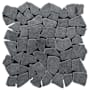 Cruz Bay Studio Fit Mosaic - 11" x 11" Pebble and Rock Floor and Wall Tile - Tumbled Visual - Sold by Carton (9.28 SF/Carton) Black Basalt