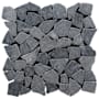 Cruz Bay Studio Fit Mosaic - 11" x 11" Pebble and Rock Floor and Wall Tile - Tumbled Visual - Sold by Carton (9.28 SF/Carton) Grey