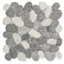 Cruz Bay Studio Sliced Pebble - 11" x 11" Pebble and Rock Floor and Wall Tile - Honed, Matte Visual - Sold by Carton (9.62 SF/Carton) Earl Grey