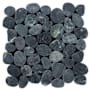Cruz Bay Studio Sliced Pebble - 11" x 11" Pebble and Rock Floor and Wall Tile - Honed, Matte Visual - Sold by Carton (9.62 SF/Carton) Black Natural