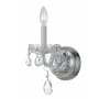 Crystorama Lighting Group Traditional Crystal 9" Tall Wall Sconce with Swarovski Strass Crystal Accents Polished Chrome