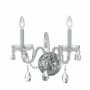 Crystorama Lighting Group Traditional Crystal 2 Light 13" Tall Wall Sconce with Hand Cut Crystal Accents Polished Chrome