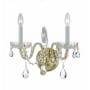 Crystorama Lighting Group Traditional Crystal 2 Light 13" Tall Wall Sconce with Swarovski Strass Crystal Accents Polished Brass